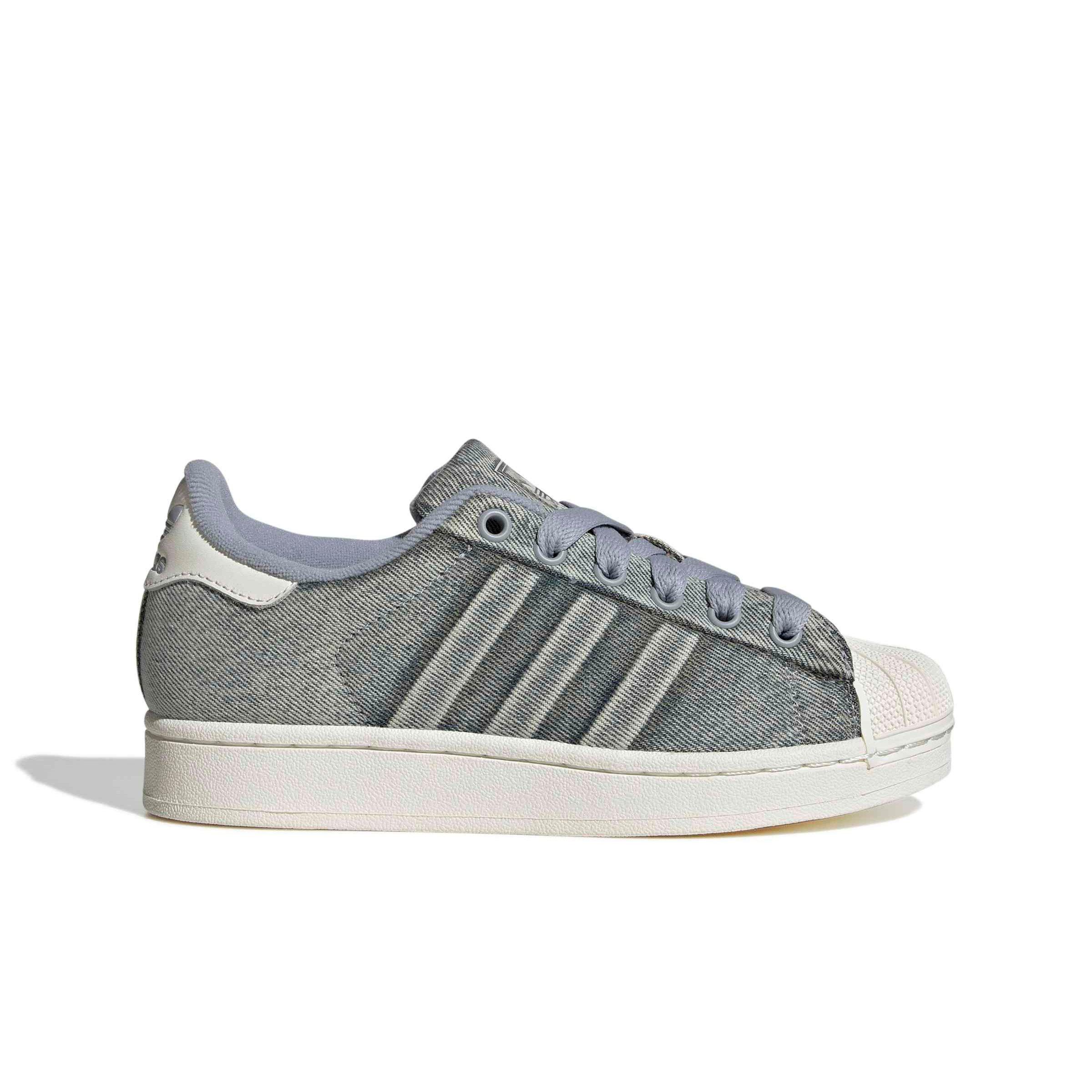adidas Originals Superstar II "Grey/Core White" Grade School Girls' Shoe - GREY/WHITE